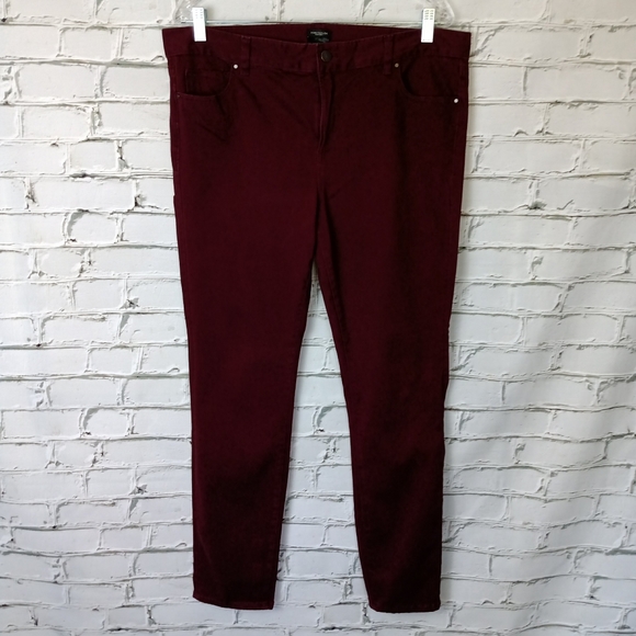 TORRID Womens Wine Burgundy Jeans Size 14 - Picture 3 of 8